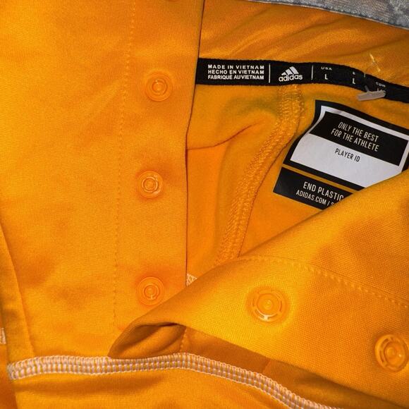 Northern Arizona University X Adidas Mockneck Sweater 3/4 Zip New Yellow Large - Picture 4 of 9